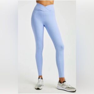 Year of Ours Baby Blue Ribbed Veronica Legging + Free Matching Top!